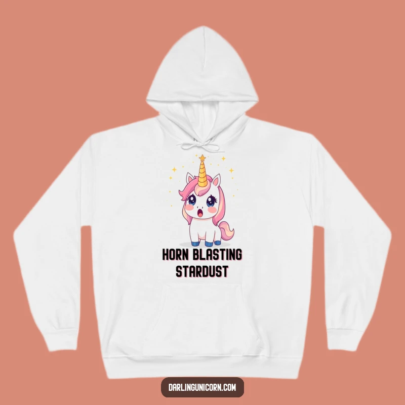 Cozy Funny Surprised Unicorn Stardust Hoodie: Warm Magic for Chilly Nights