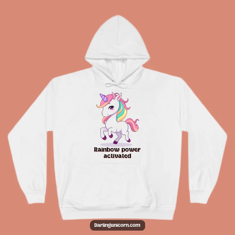 Cozy Funny Unicorn Rainbow Mane Hoodie: Prancing Magic, Ultimate Funny Gift