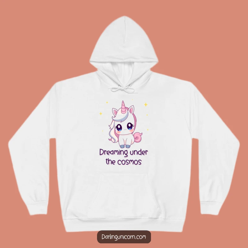 Cozy Funny Unicorn Star Gazing Hoodie: Snuggle Up with Night Sky Magic
