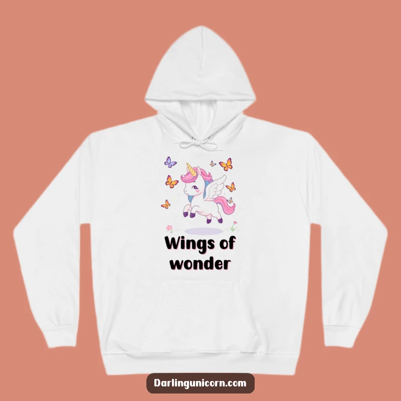 Cozy Funny Unicorn Wings Chase Hoodie: Fluttering Magic, Ultimate Funny Gift