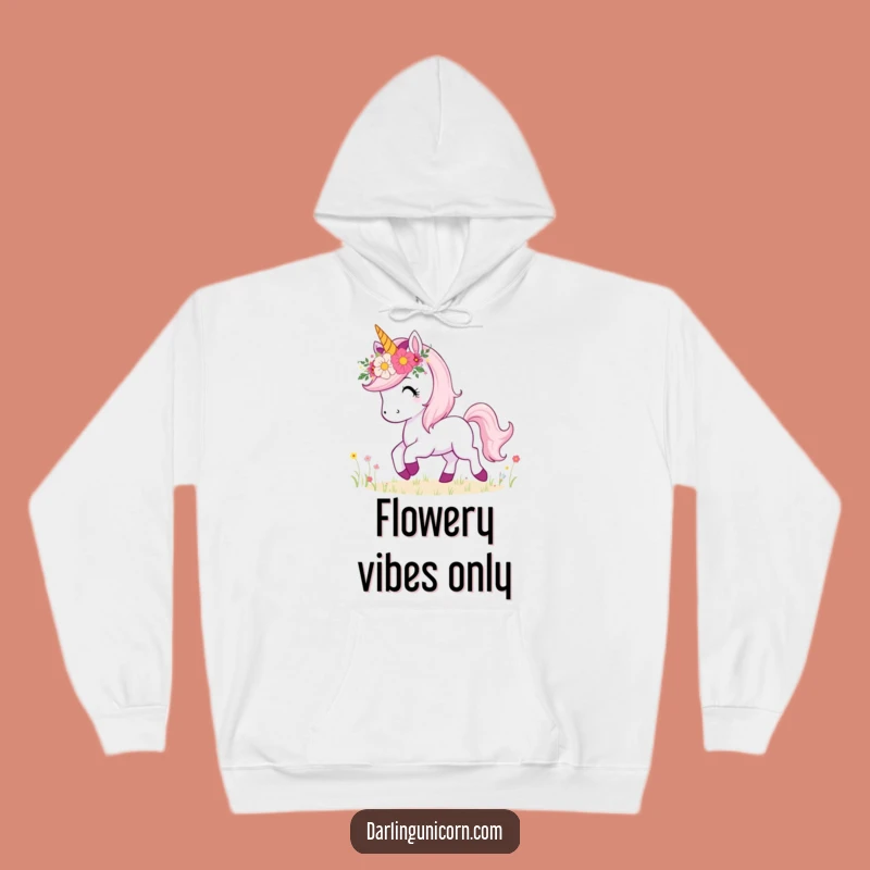 Cozy Funny Unicorn Flower Crown Hoodie: Wrap Yourself in Meadow Happiness