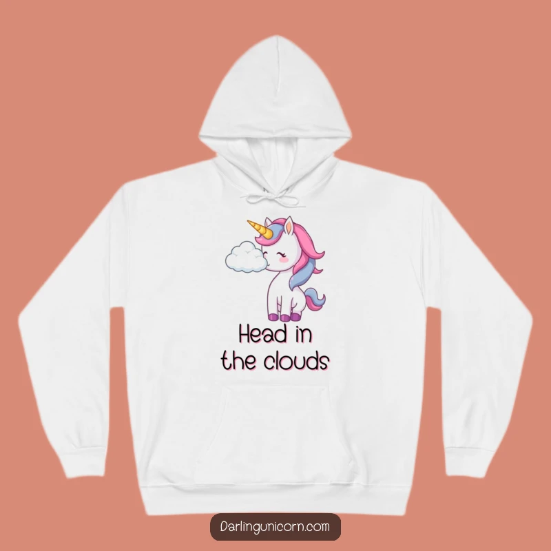 Funny Unicorn Cloud Nudge Hoodie: Cozy Comfort, Whimsical Dreamer Gift