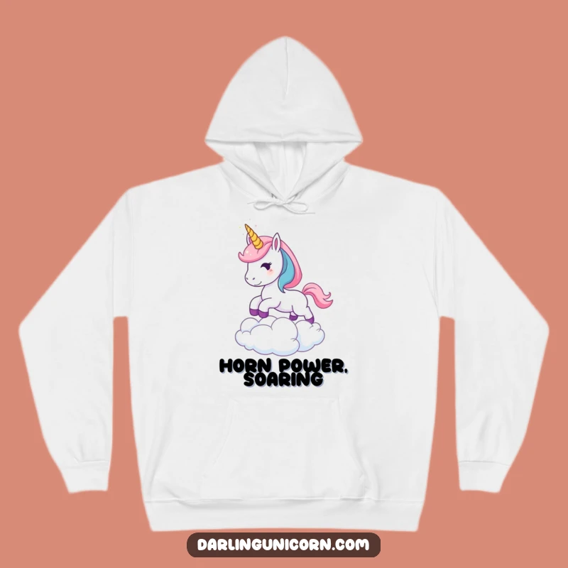 Funny Leaping Unicorn Hoodie: Cozy Up with Magical Dreams & Humor