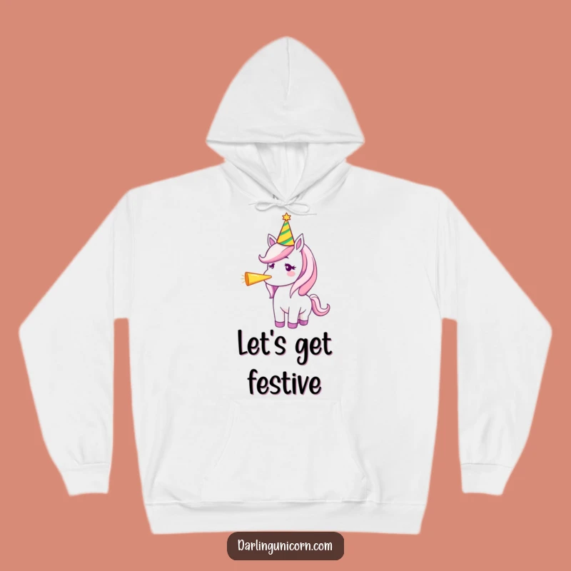 Cozy Funny Unicorn Party Hat Hoodie: Festive Blast, Ultimate Funny Gift