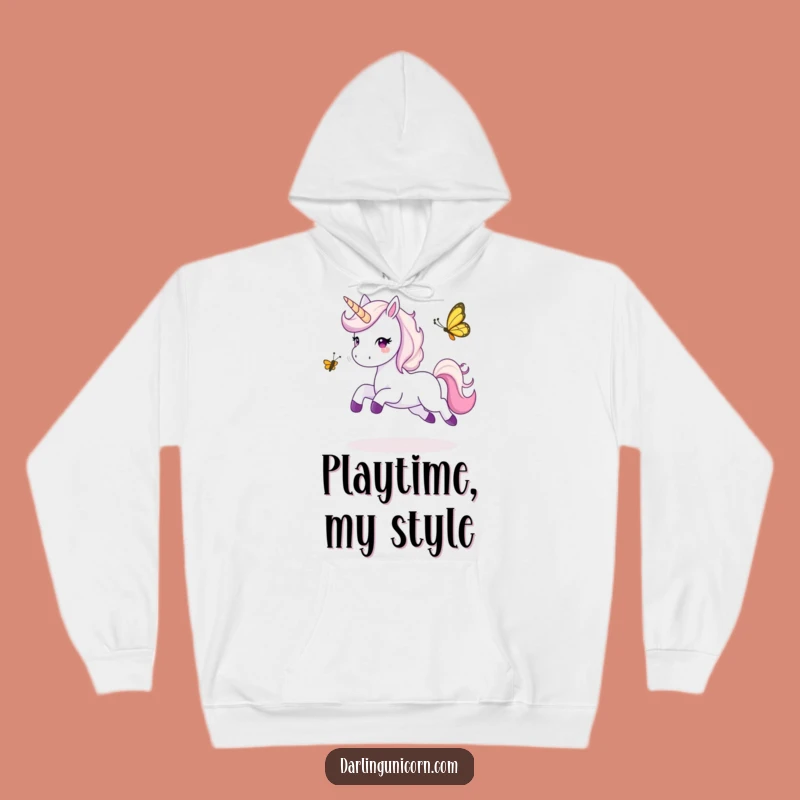 Cozy Funny Unicorn Butterfly Tag Hoodie: Warmth & Whimsical Fun Gift!