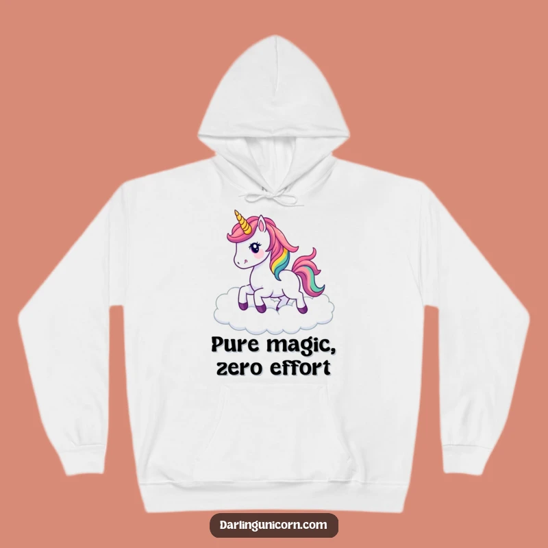 Funny Kawaii Unicorn Hoodie: Rainbow Clouds, Cozy & Magical Winter Gift
