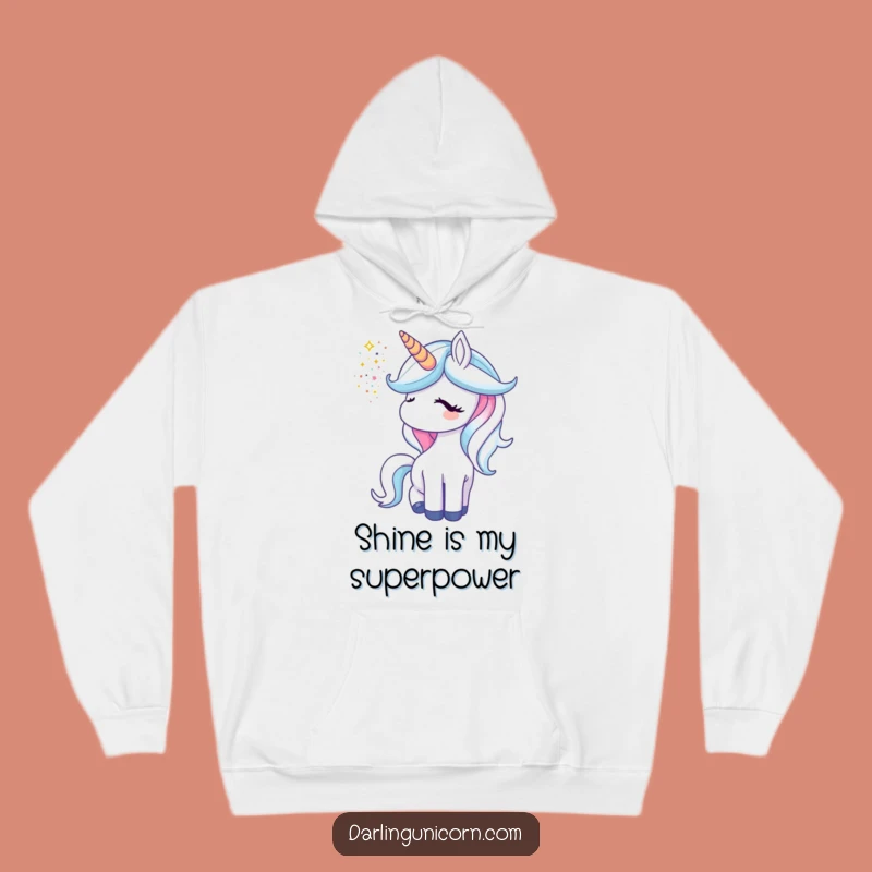 Funny Unicorn Glitter Horn Hoodie: Cozy Sparkle, Magical Warm Gift
