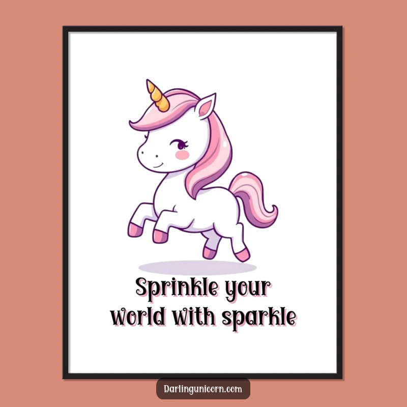 Free Printable Wall Art: Kawaii Unicorn Decor, Magical Download