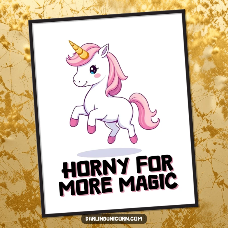Free Printable wall art of a unicorn gracefully twirling, its horn creating a magical light trail.
