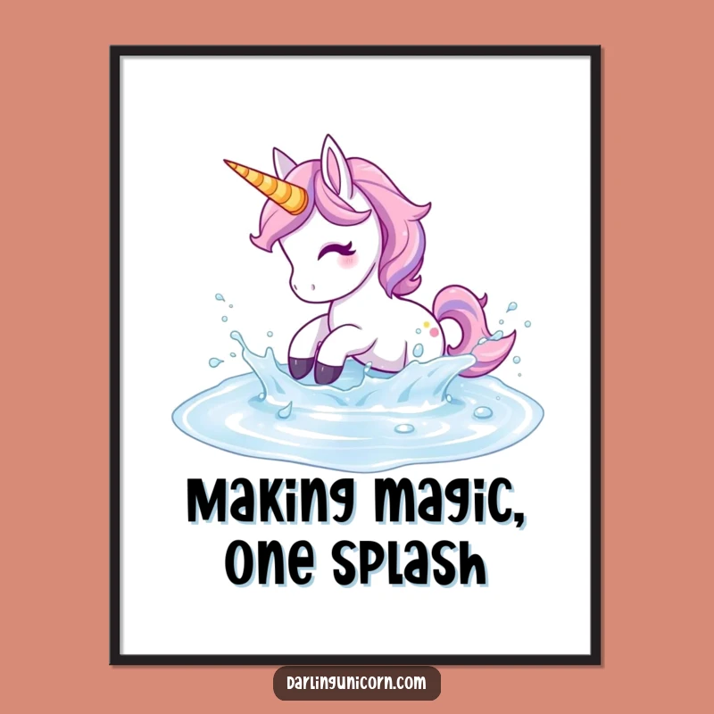 Free Printable Wall Art: Unicorn Splash - Whimsical Downloadable Decor