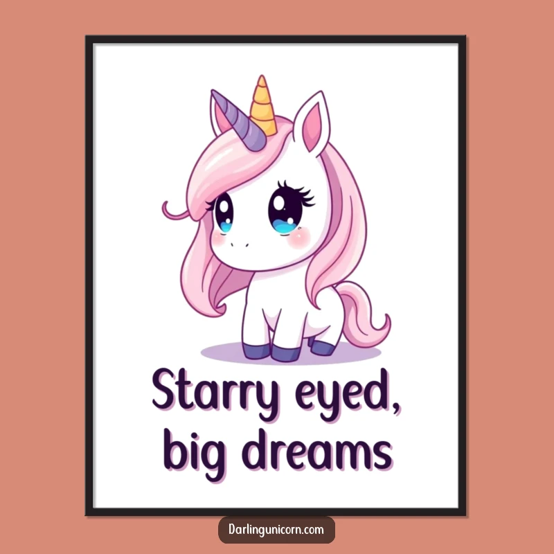 Free Printable Unicorn Wall Art: Dreamy Starry Gaze, Enchanting Downloadable Art for Celestial Decor!
