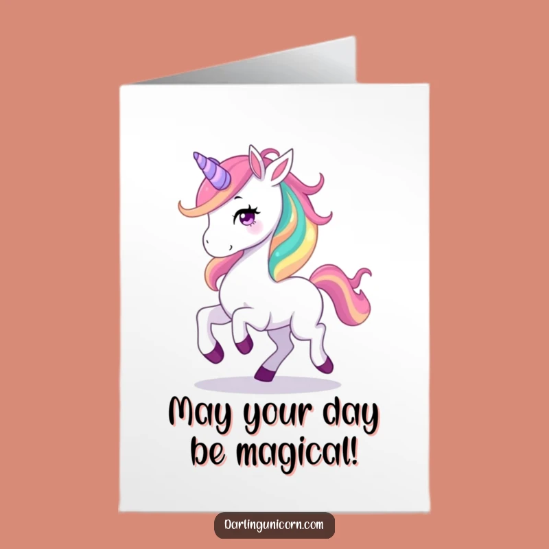 Free Printable Unicorn Birthday Card: Rainbow Mane Fun, Digital Download for Laughs