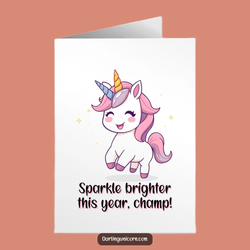 Free Printable Unicorn Birthday Card: Joyful Stardust Trail Funny Downloadable