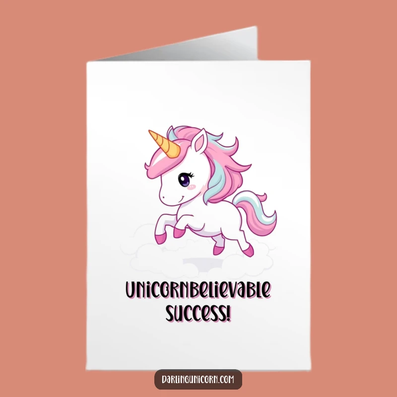 Free Printable Congrats Card: Sparkling Unicorn Magic Downloadable Gift