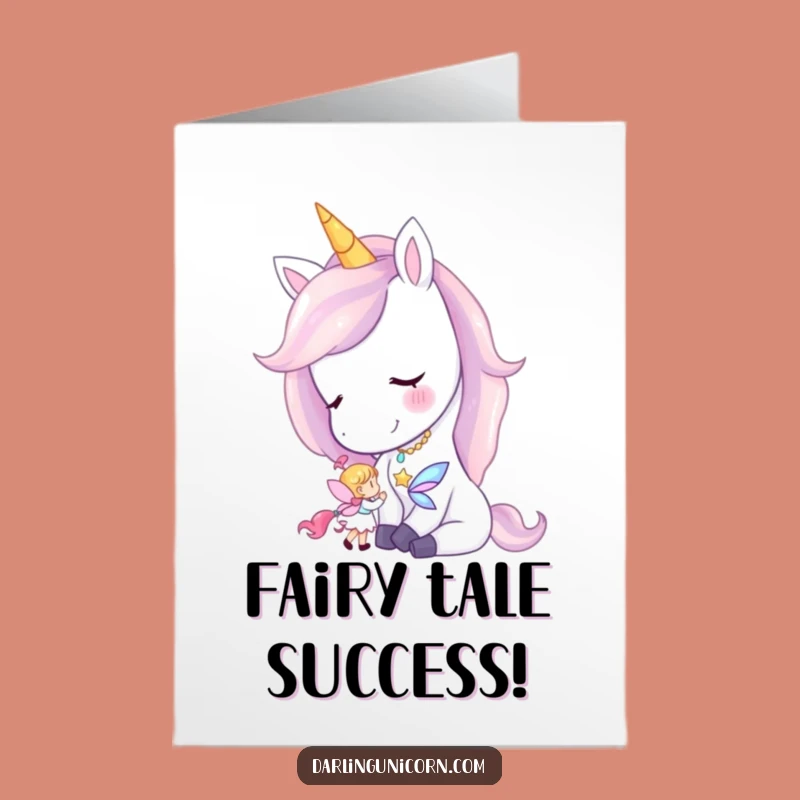 Free Printable Congrats Card: Unicorn & Fairy Bond, Heartwarming Downloadable Gift!