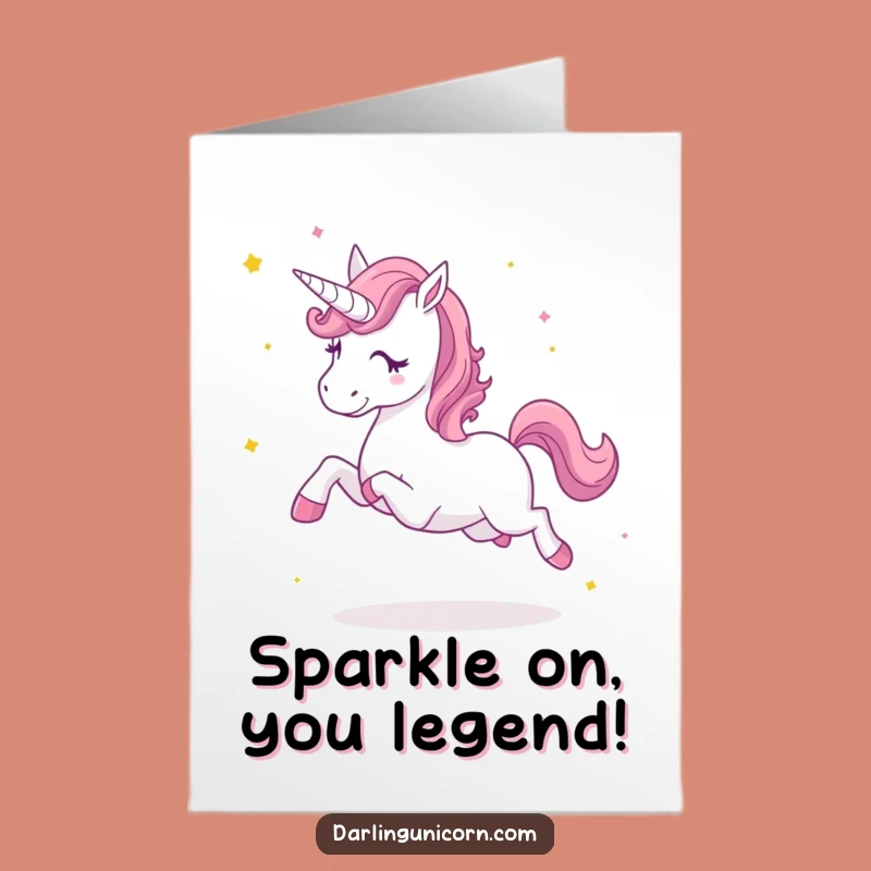 Free Printable Congrats Card: Unicorn Star Dust Kicks for Victorious Moments