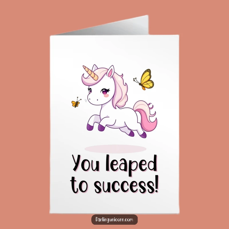 Free Printable Congratulations Card Funny Unicorn Butterfly Tag Leap Downloadable Gift