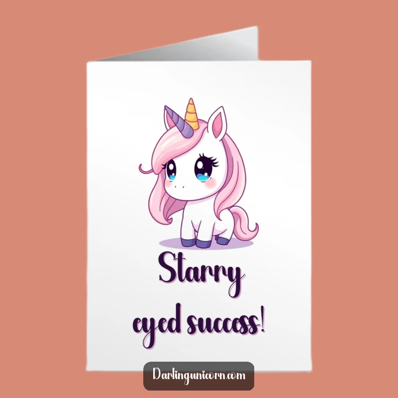 Free Printable Unicorn Card: Dreamy Starry Congratulations for Reaching Your Dreams!