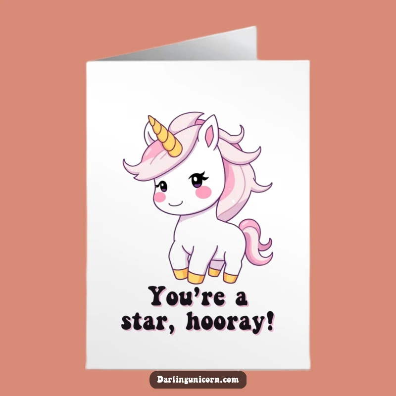Free Printable Unicorn Congratulations Card: Happy Star Mane, Funny Celebration, Downloadable Gift
