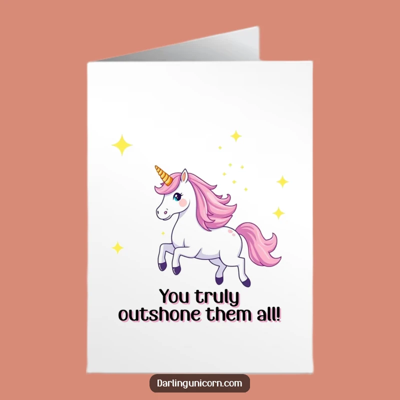 Free Printable Congrats Card: Majestic Unicorn Starry Sky, Downloadable Gift
