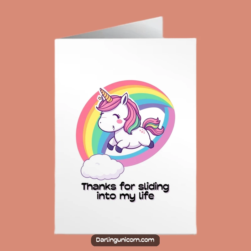 Free Printable Thank You Card: Unicorn Rainbow Gratitude, Downloadable Gift