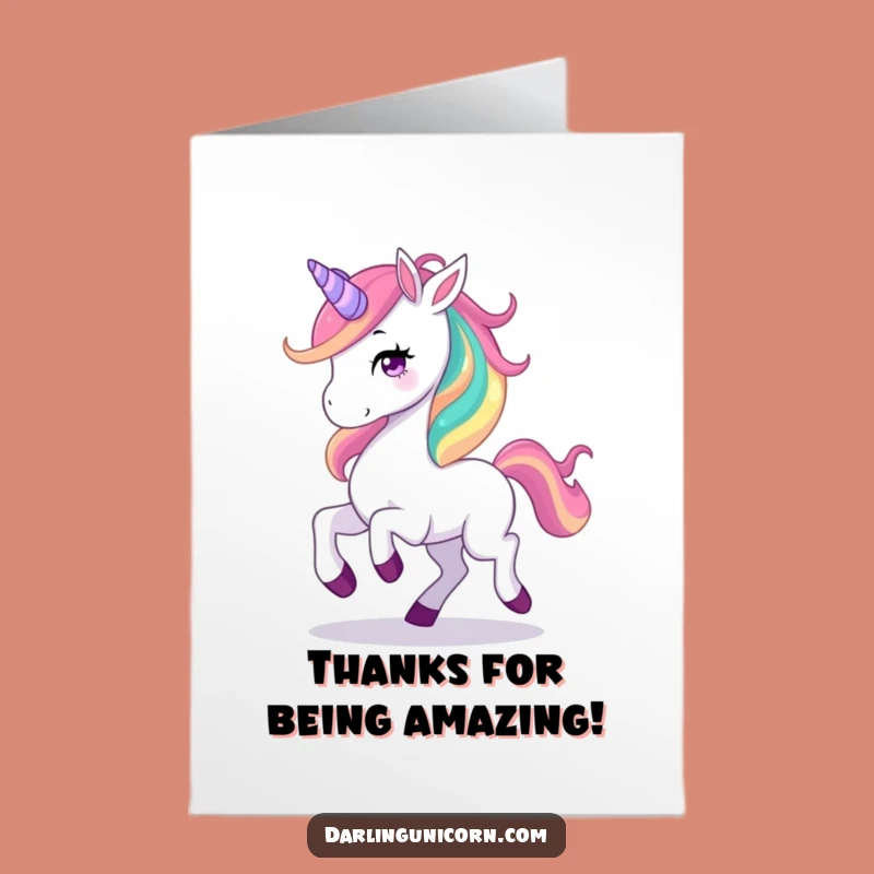 Free Printable Unicorn Thank You Card: Rainbow Gratitude, Digital Download & Print