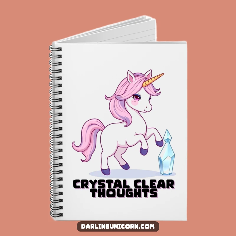 Funny Flowing Tail Unicorn Crystal Notebook: Record Your Magical Insights!