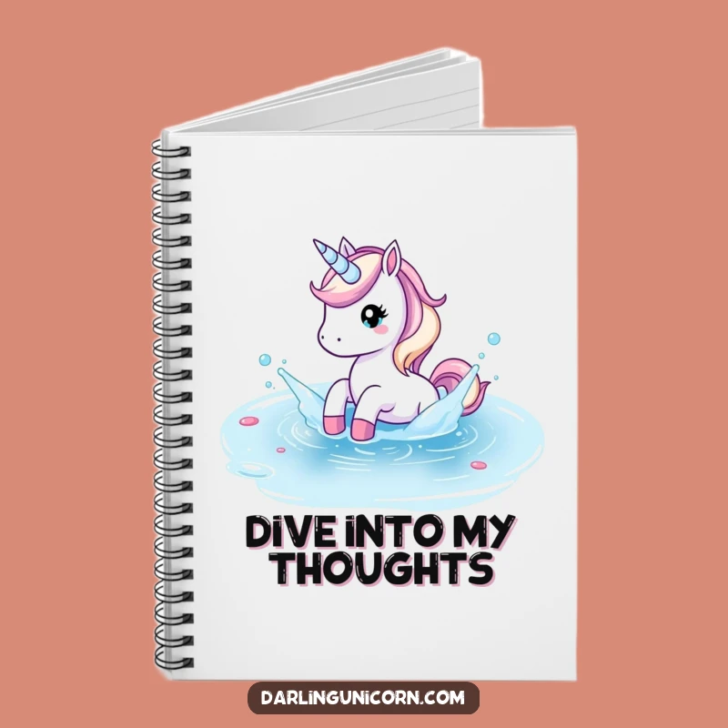 Funny Unicorn Pond Splash Notebook: Jot Down Your Playful Thoughts