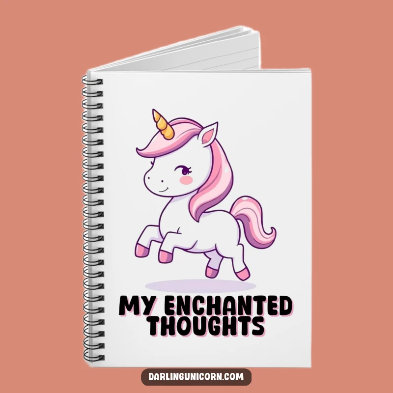 Funny Kawaii Unicorn Prancing Notebook - Magical Journal for Creative Ideas & Gift