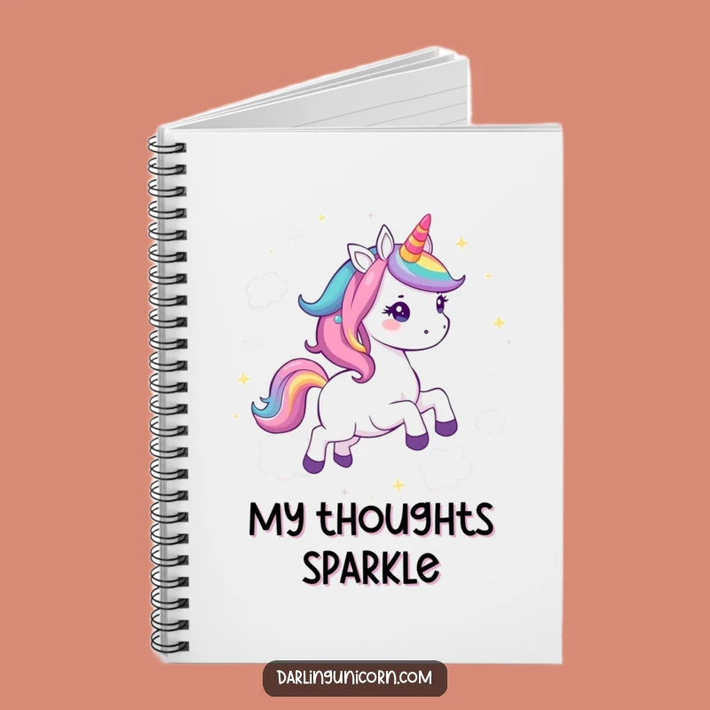 Funny Kawaii Unicorn Rainbow Gallop Notebook: Jot Down Magical Thoughts with Sparkle - Perfect Funny Gift
