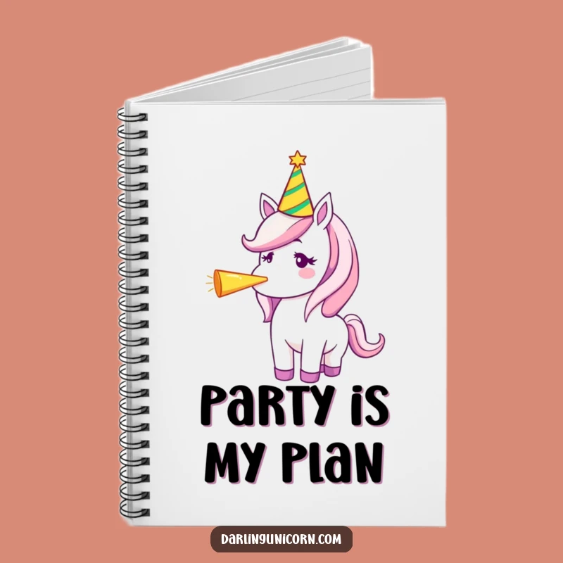 Funny Unicorn Party Hat Notebook: Party Plans, Creative Funny Gift