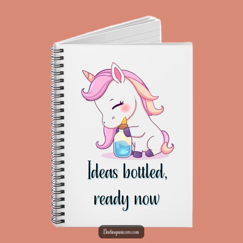Funny Gentle Unicorn Nuzzling Potion Notebook - Magical Journal Gift Idea