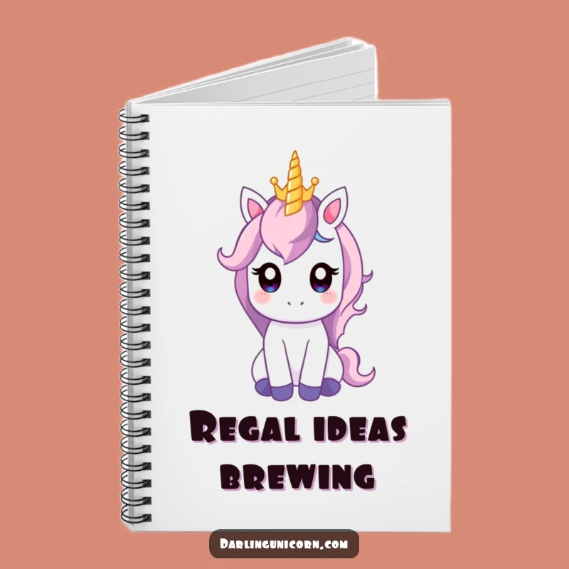 Funny Gentle Unicorn Crown Notebook: Jot Down Your Royal Thoughts!