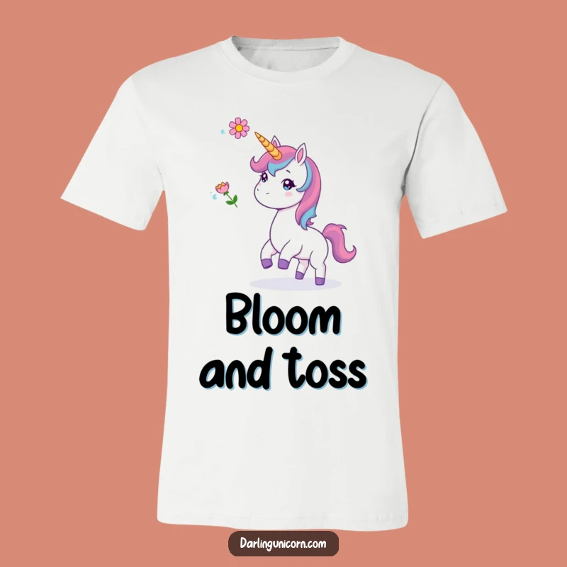 Funny Flower Toss Unicorn T-Shirt: Wearable Whimsy, Joyful Style Gift