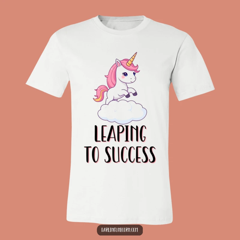 Funny Unicorn Cloud Leap T-Shirt: Shimmering Horn Adventure, Great Funny Gift