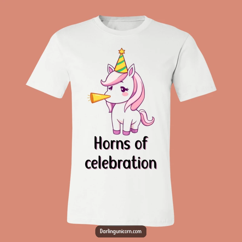 Funny Unicorn Party Hat T-Shirt: Hornblower Fun, Ideal Funny Gift