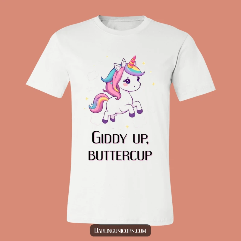 Funny Kawaii Unicorn Rainbow Gallop T-Shirt: Wearable Joy and Sparkle, Perfect Funny Gift Idea