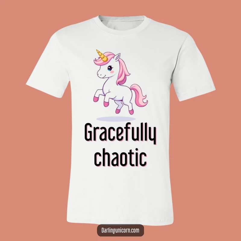 Graceful Unicorn Twirl T-Shirt: Magical Horn Trail, Soft Whimsical Gift Tee