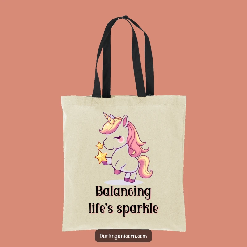 Funny Unicorn Star Balance Tote Bag: Stylish Magic, Practical Humor Gift