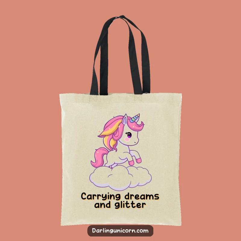 Funny Sparkling Unicorn Rainbow Mane Tote Bag: Carry Magic and Humor Everywhere!