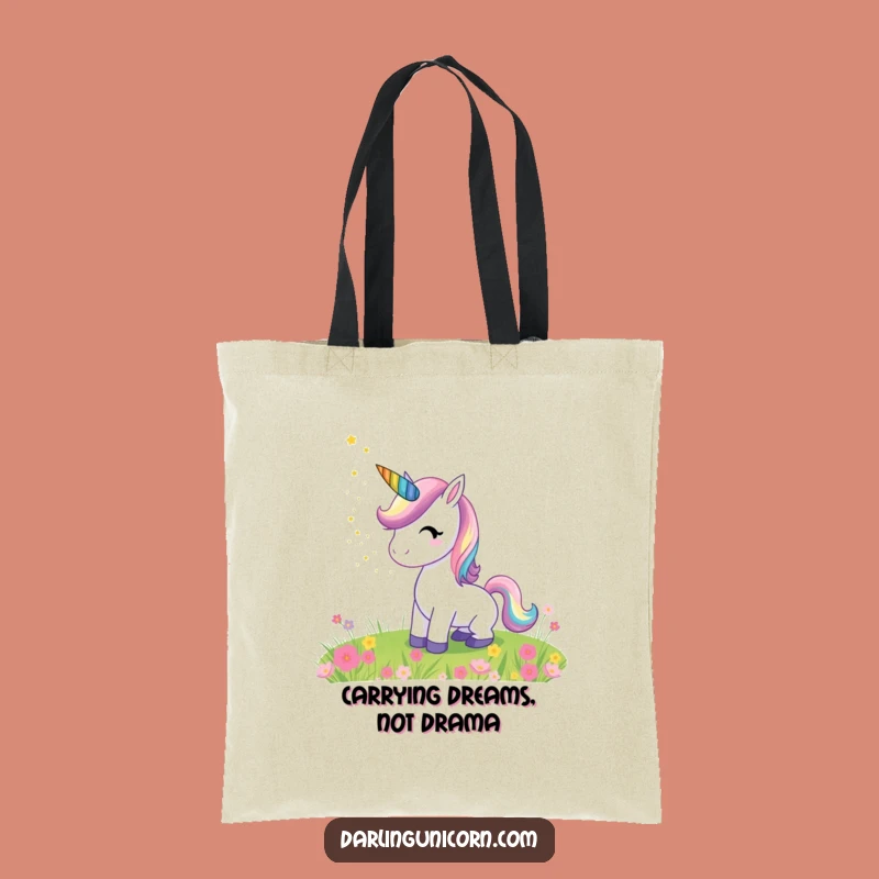 Funny Unicorn Stardust Meadow Tote Bag: Carry Magic & Humor Everywhere!