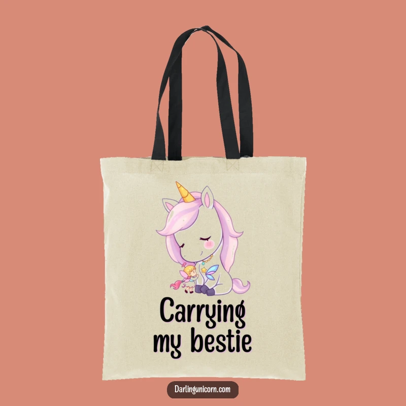 Funny Unicorn Fairy Nuzzle Tote Bag - Carry Gentle Magic Everywhere