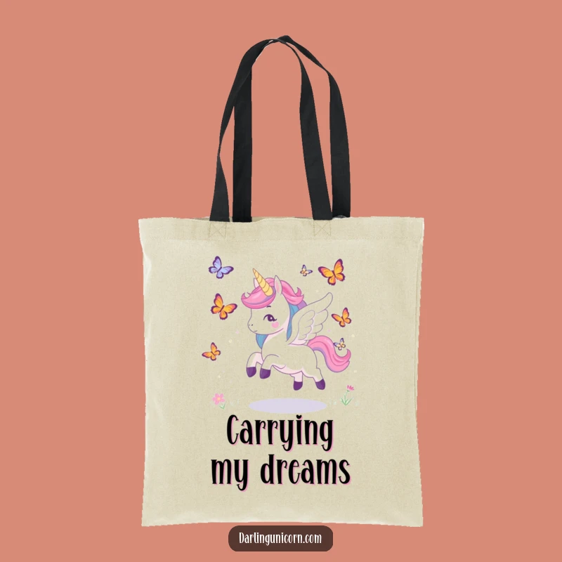 Funny Unicorn Wings Chase Tote Bag: Fluttery Fun, Practical Funny Gift