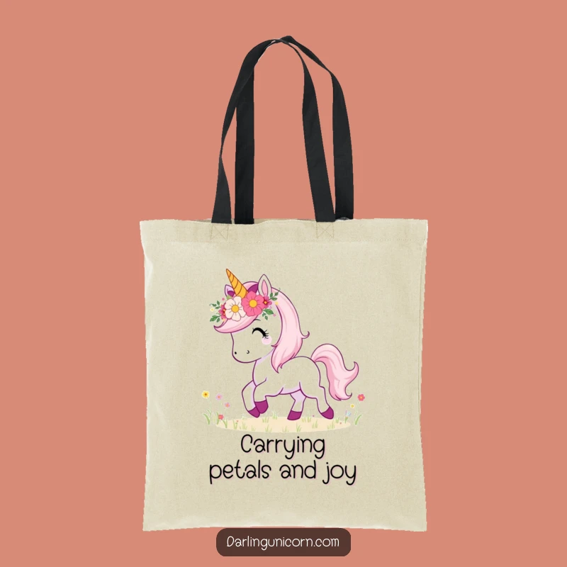 Funny Unicorn Flower Crown Tote: Carry Your Meadow Smiles Everywhere