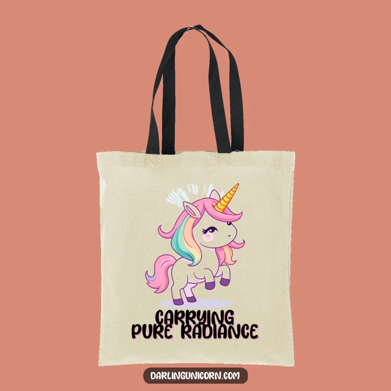 Funny Unicorn Light Show Tote Bag - Carry Your Magic & Radiance