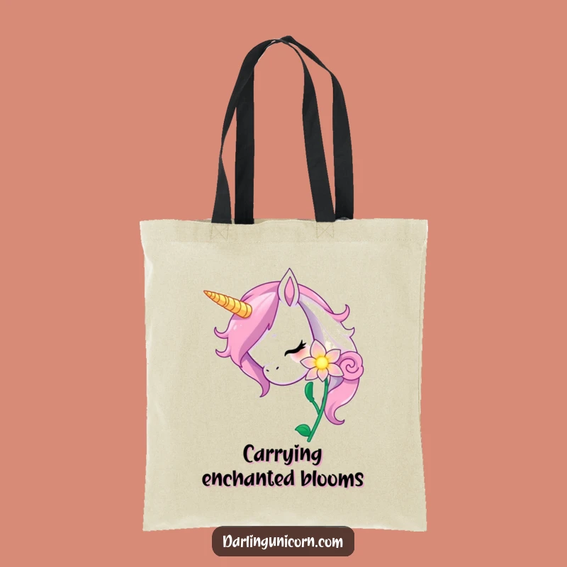 Funny Curious Unicorn Flower Tote Bag: Magic Accessory for Everyday Adventures
