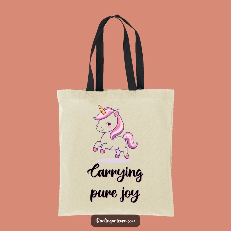 Funny Kawaii Unicorn Prancing Tote Bag - Magical & Hilarious Gift