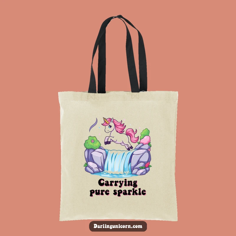 Funny Unicorn Waterfall Leap Tote Bag - Carry Your Magic & Essentials