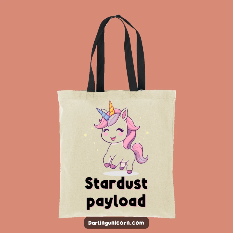 Funny Kawaii Unicorn Stardust Joy Tote Bag: Carry Your Sparkle and Smiles - Great Funny Gift