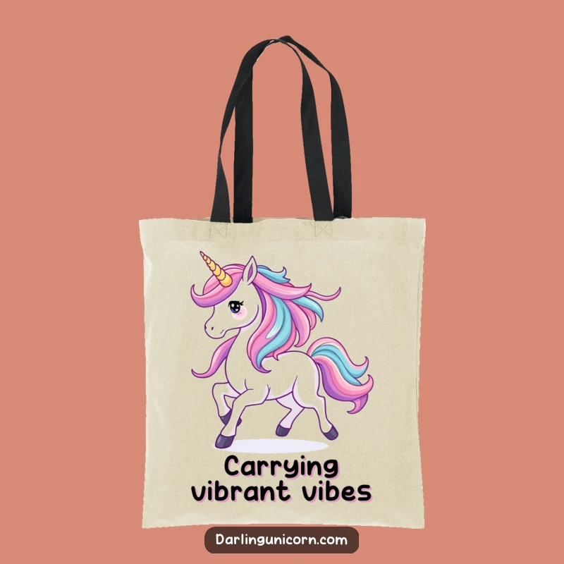 Vibrant Funny Unicorn Waterfall Mane Tote: Carry Your Elegance, Fun Gift